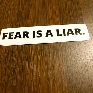Fear is a Liar sticker